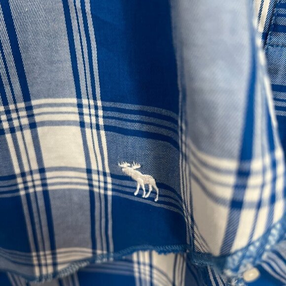 Abercrombie & Fitch Plaid Long Sleeve Shirt Size M NWT - Picture 8 of 9